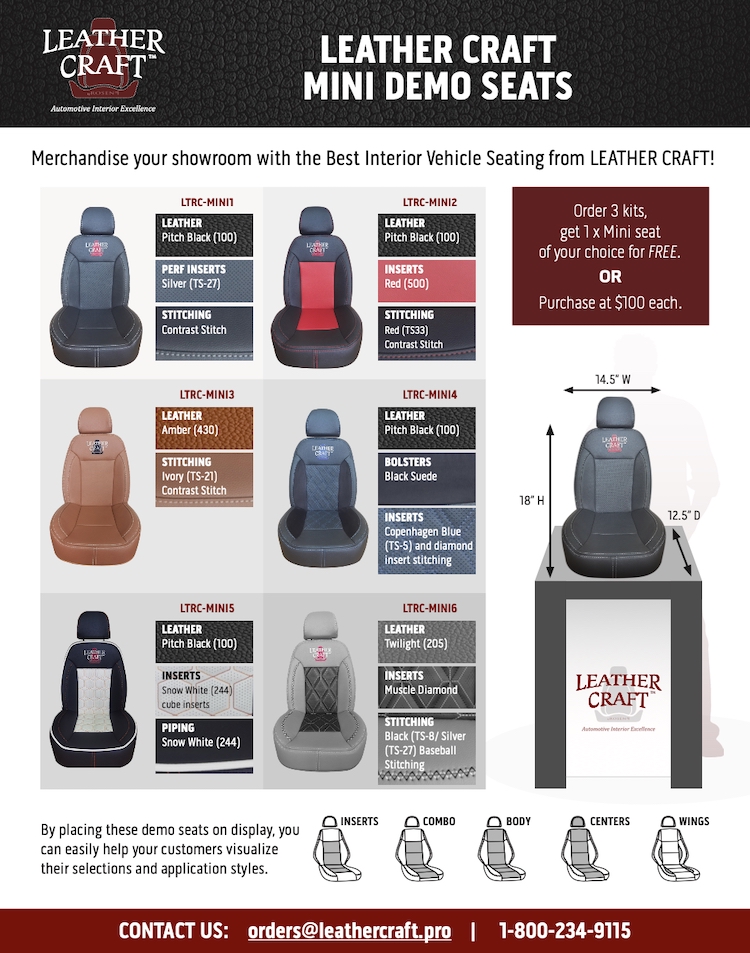 The Hog Ring - LEATHER CRAFT’s Mini Display Seats Are Here 2